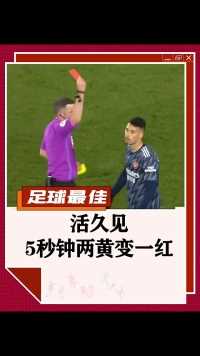 活久见！英超最快两黄变一红！