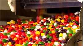 实拍彩虹糖生产加工过程！像是做药丸一样，整个过程好神奇