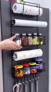 有了这个冰箱置物架，以后冰箱放不下的东西都可以放在置物架上了拿取也方便