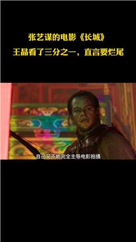 张艺谋的电影《长城》王晶看了三分之一，直言要烂尾 #张艺谋 #王晶 #长城 
