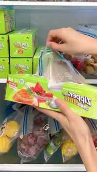 让冰箱干净整洁就用这款密封袋，蔬菜水果生鲜零食都可以密封保存#密封袋