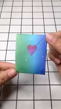 这么可爱的小信封让人很难不爱吧？#简单折纸 