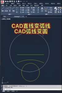 CAD直线一键变圆弧，弧线一键变圆#CAD室内设计3DMAX