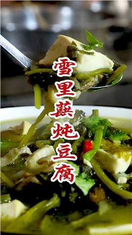 雪里蕻炖豆腐吃过的都是北方人，那好吃的滋味没法形容。吃过的都知道!#家常菜 #美食教程 