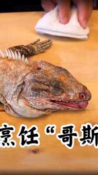哥斯拉原型鬣蜥，竟被日本大厨做成美食